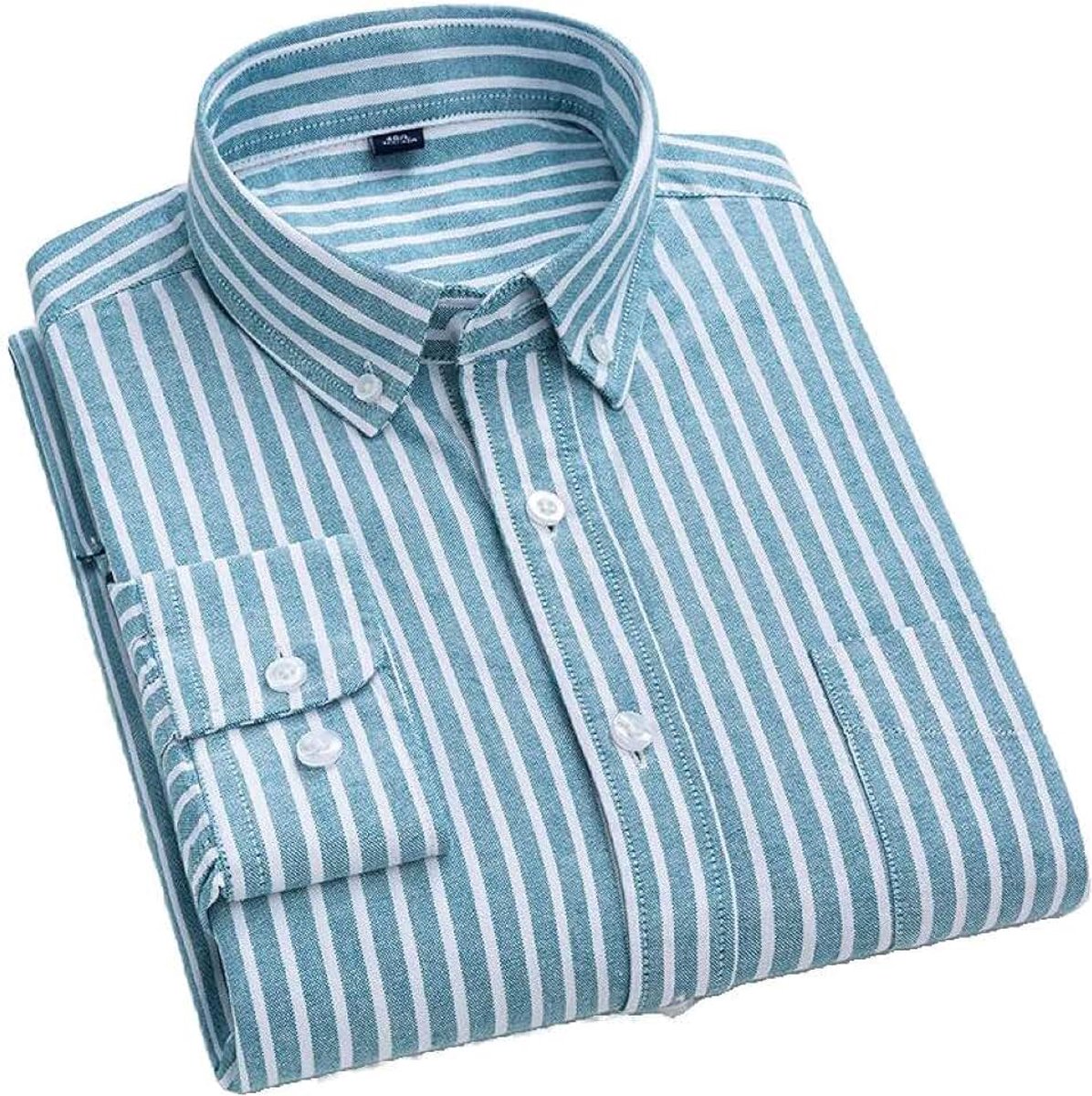 Strijkvrije Herenoverhemden, Klassieke Casual Anti-Rimpeloverhemden Oxford Vest Gestreept Herenoverhemden, Standaard Pasvorm Strijkvrij Stretch Overhemd, Comfortabel Zacht Zakelijk