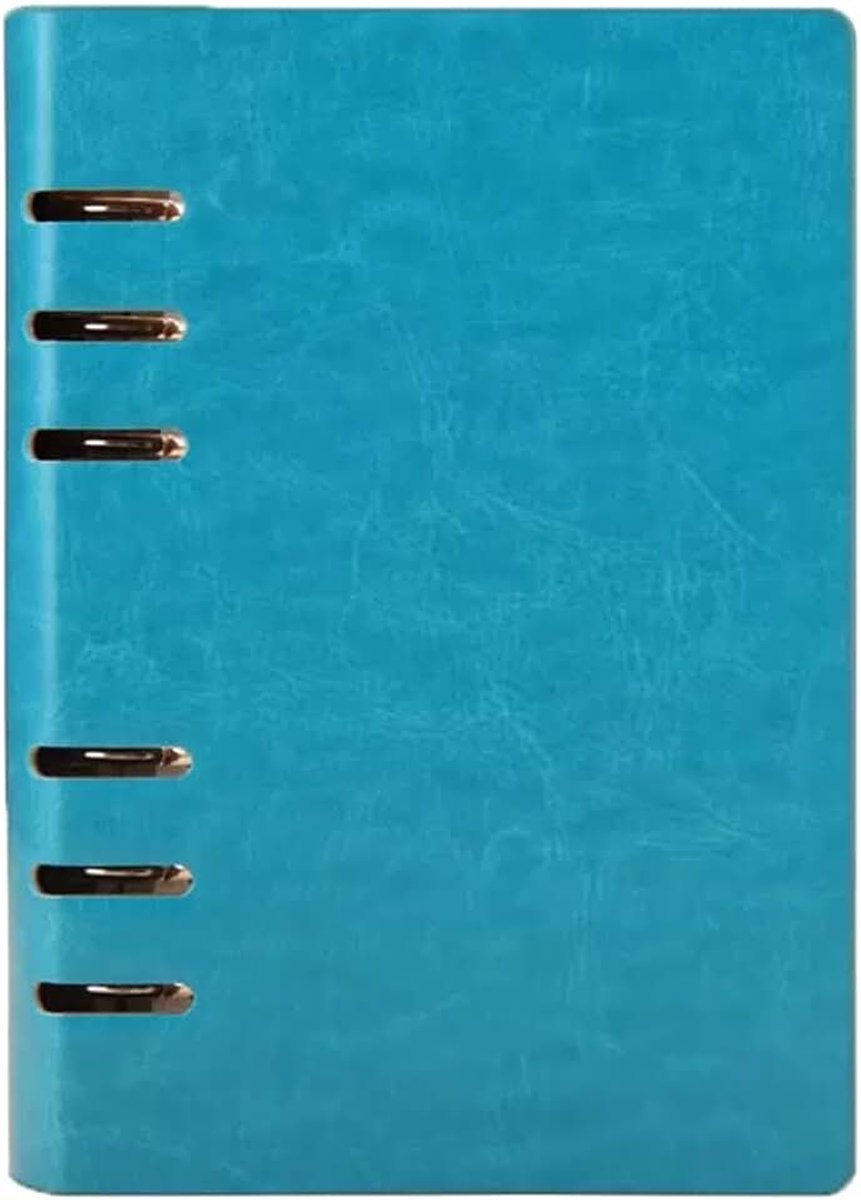 A5 Notitieboek PU Lederen Cover Journal Losbladig Notitieboekje Hardcover Zakelijk Notitieboekje 23cm×17.2cm/9''×6.7'' Bruikbaar (Size : Blue)