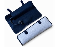 Krultang hittebescherming tas vilt 34 x 11 cm, hittebestendige opslag voor stijltang, krultang etui, reistas voor badkamer kaptafel, reisetui, stylingaccessoires