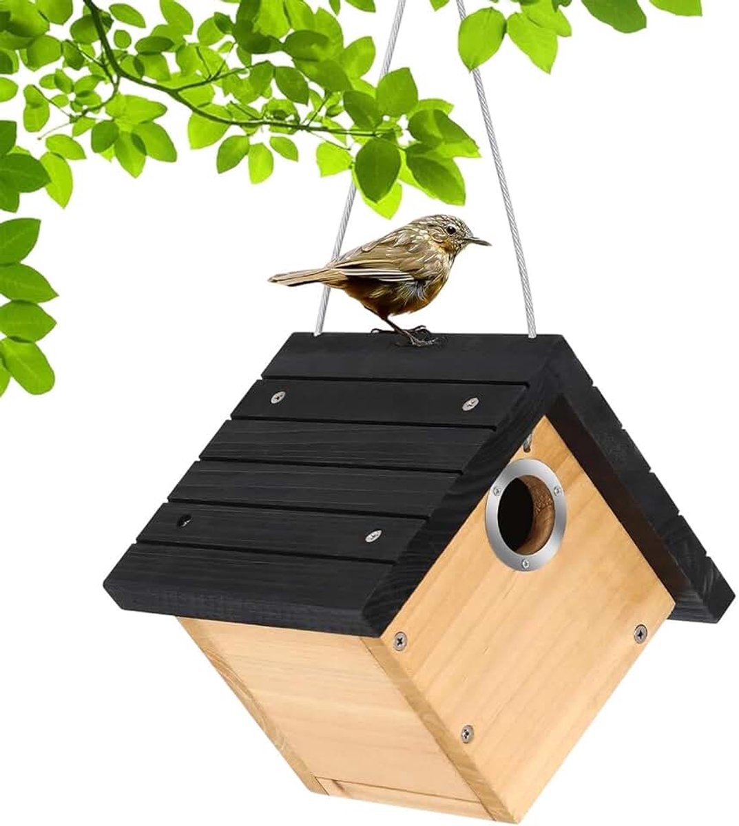 Winterkoning Vogelhuisje Houten Tuin Mussen Cottage | Mussen Broedkast Voor Huiseigenaren Natuurliefhebbers Binnenplaats Gazon Voortuin Achtertuin Terras Dek Balkon Parken