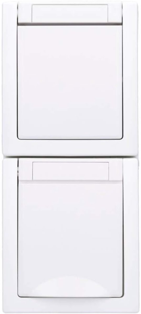 Stopcontact/wisselschakelaar IP54 model Pacific wit