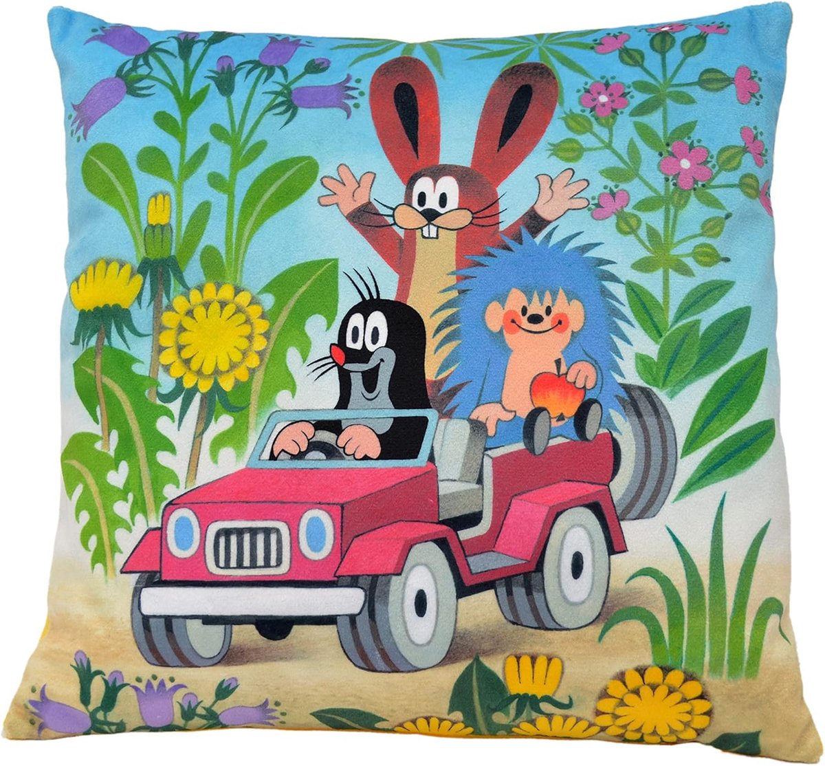Kussensloop lendenkussen werpkussen hoofdkussen hoofdkussen originele De kleine mol 30x30 cm, meerkleurig, voor kinderen jongens meisjes baby's