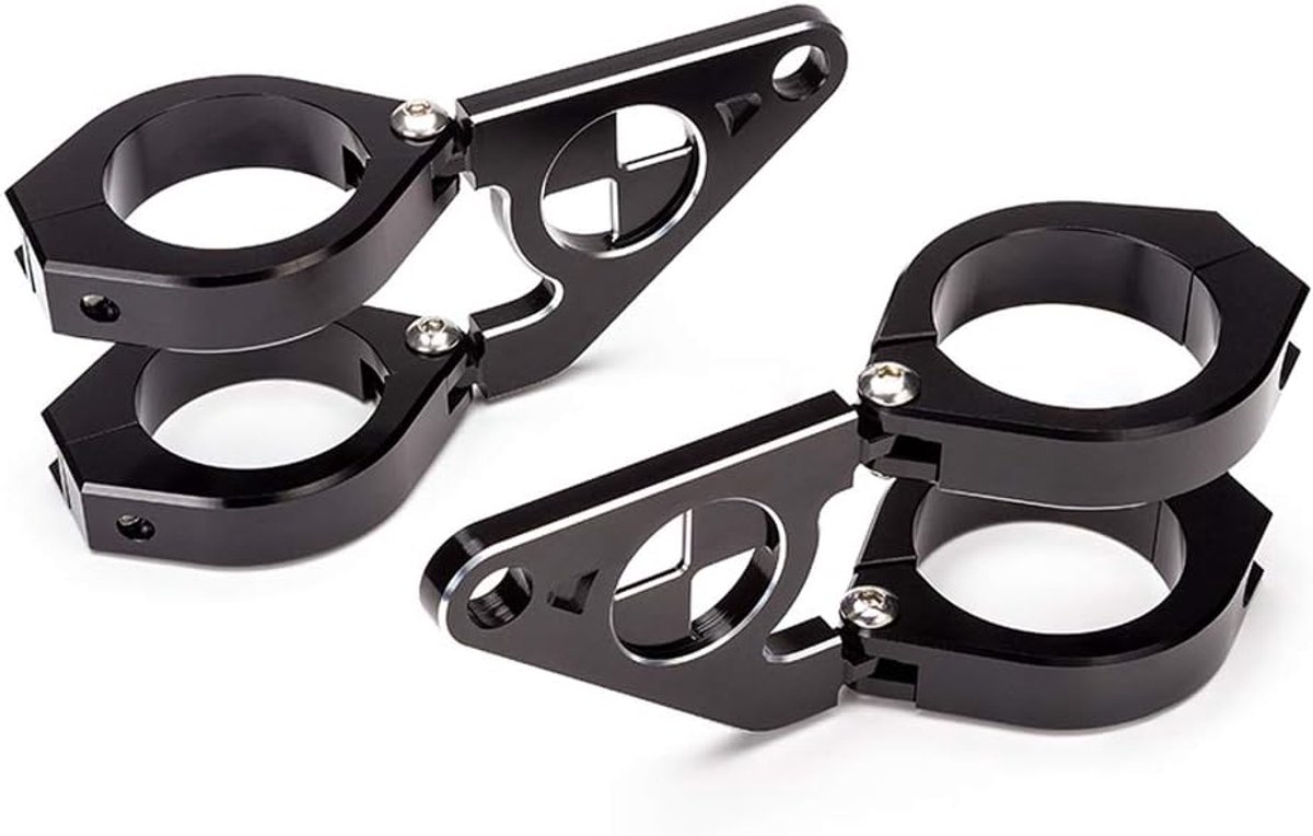 Koplamphouder voor motorfiets, geschikt voor BMW Cafe Racer project, zwart, 38-39 mm
