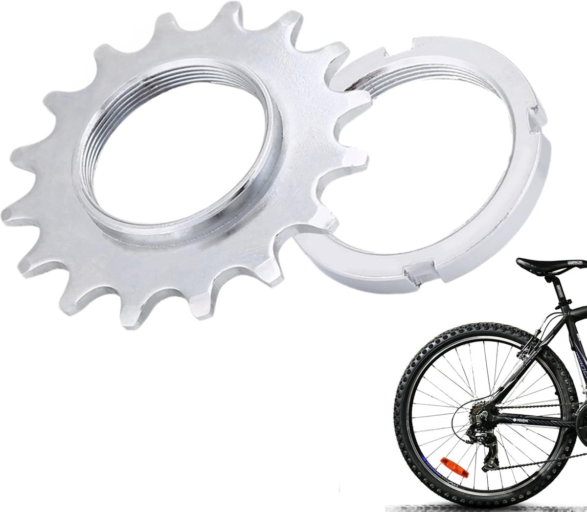 Single Speed COG, single speed vrijloop 13/14/15/16 fiets vrijloop staal COG Fixed Gear Cogs + Lock Ring