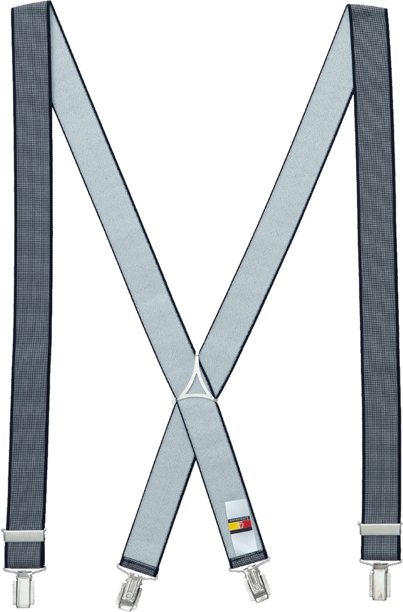 LINDENMANN heren bretels X-vorm - zwart dessin