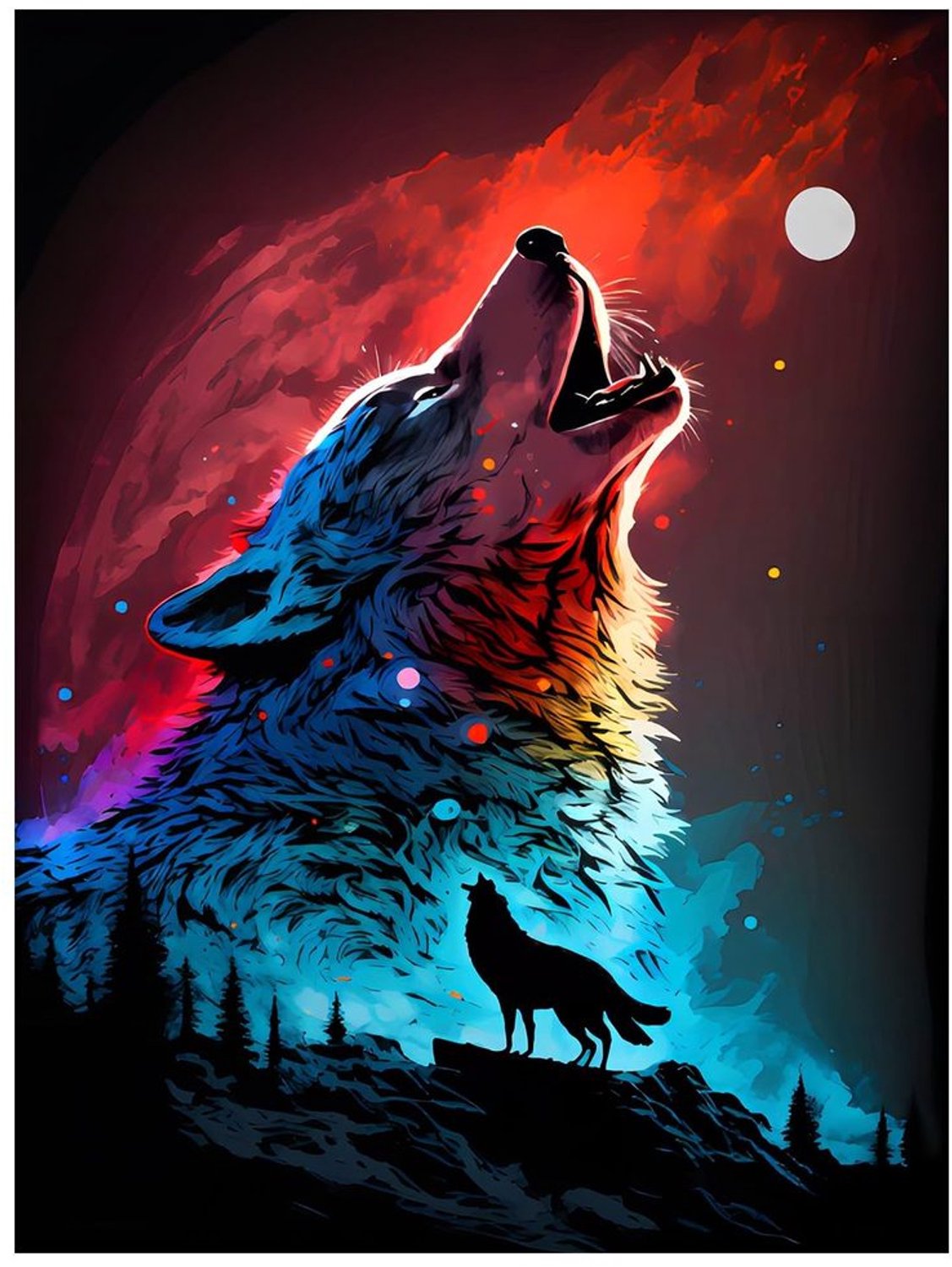 DIY Wolf Diamant Schilderen Set voor Volwassenen
