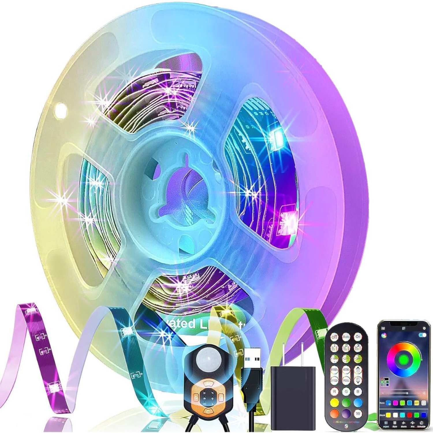 Auto Interieur Verlichting - Led Strip Auto – 6M – Met App - Meerkleurig