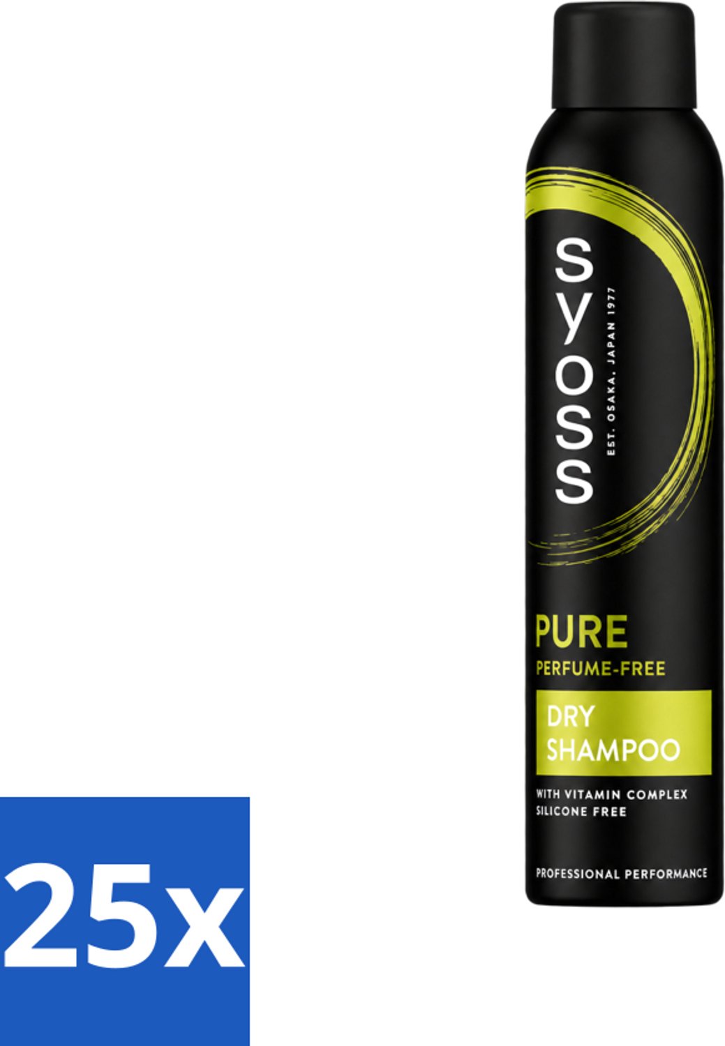25 x SYOSS - Pure - Perfume Free - Droogshampoo - Shampoo - Langdurige Styling - 200ml - Voordeelverpakking - 25 stuks
