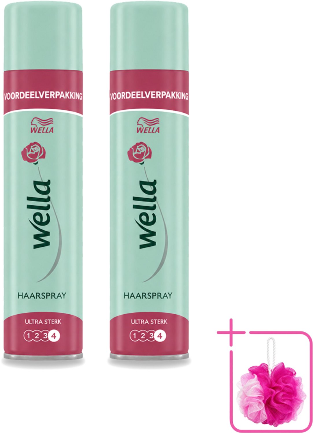 2 x Wella – Ultra Strong Hold – Haarspray – 400 ml - Bulkverpakking - Haarspray - Douchemop - Haartypen
