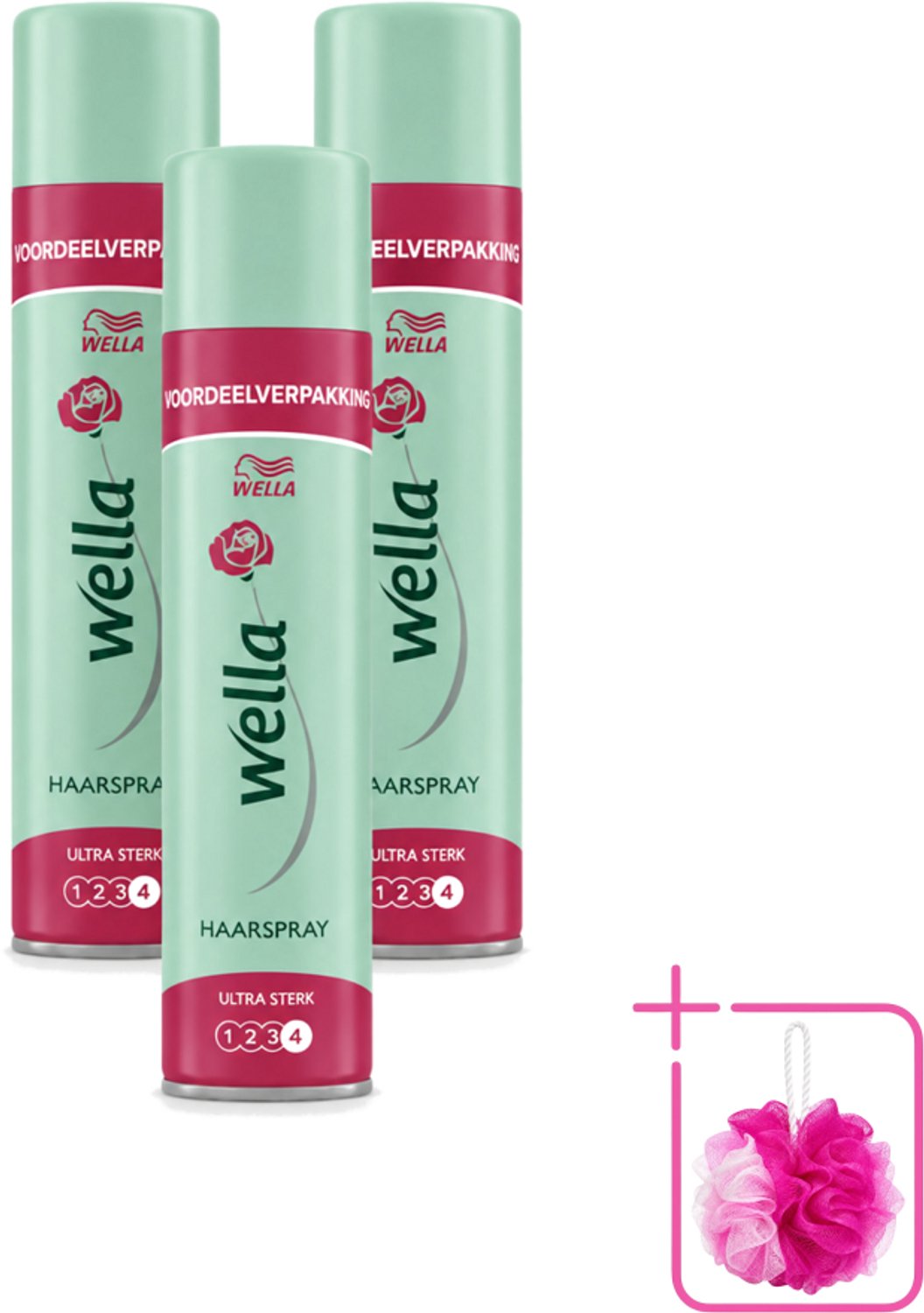 3 x Wella – Ultra Strong Hold – Haarspray – 400 ml - Bulkverpakking - Haarspray - Douchemop - Haartypen