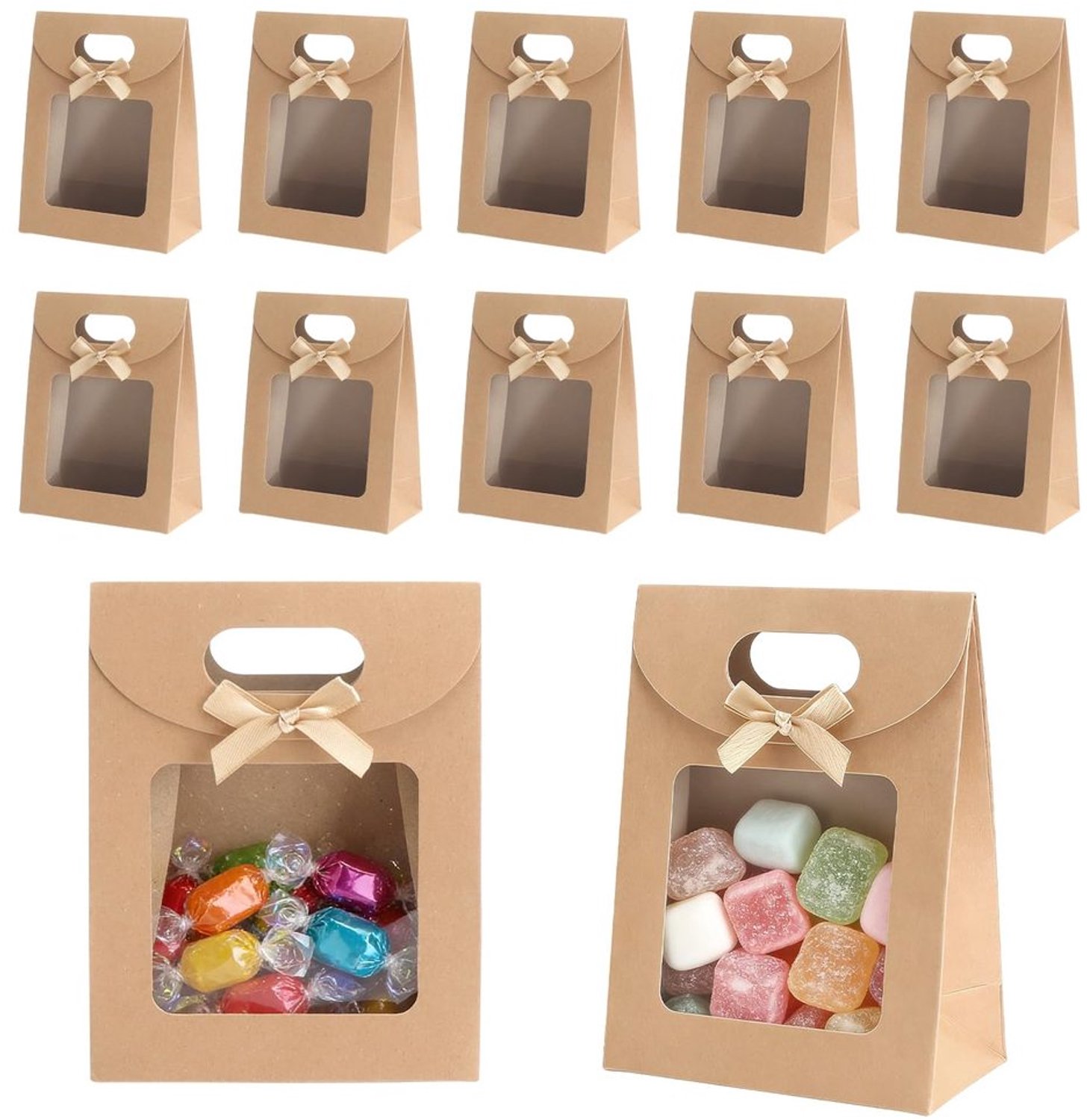 Cadeauzakjes met Venster 12 Stuks voor Snoep en Geschenken