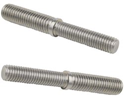 OTOTEC 2Pcs Double End Screw Bolts M10 to M12 80mm 304 Stainless Steel Reduction Thread Adapter for Structural Columns Fasteners