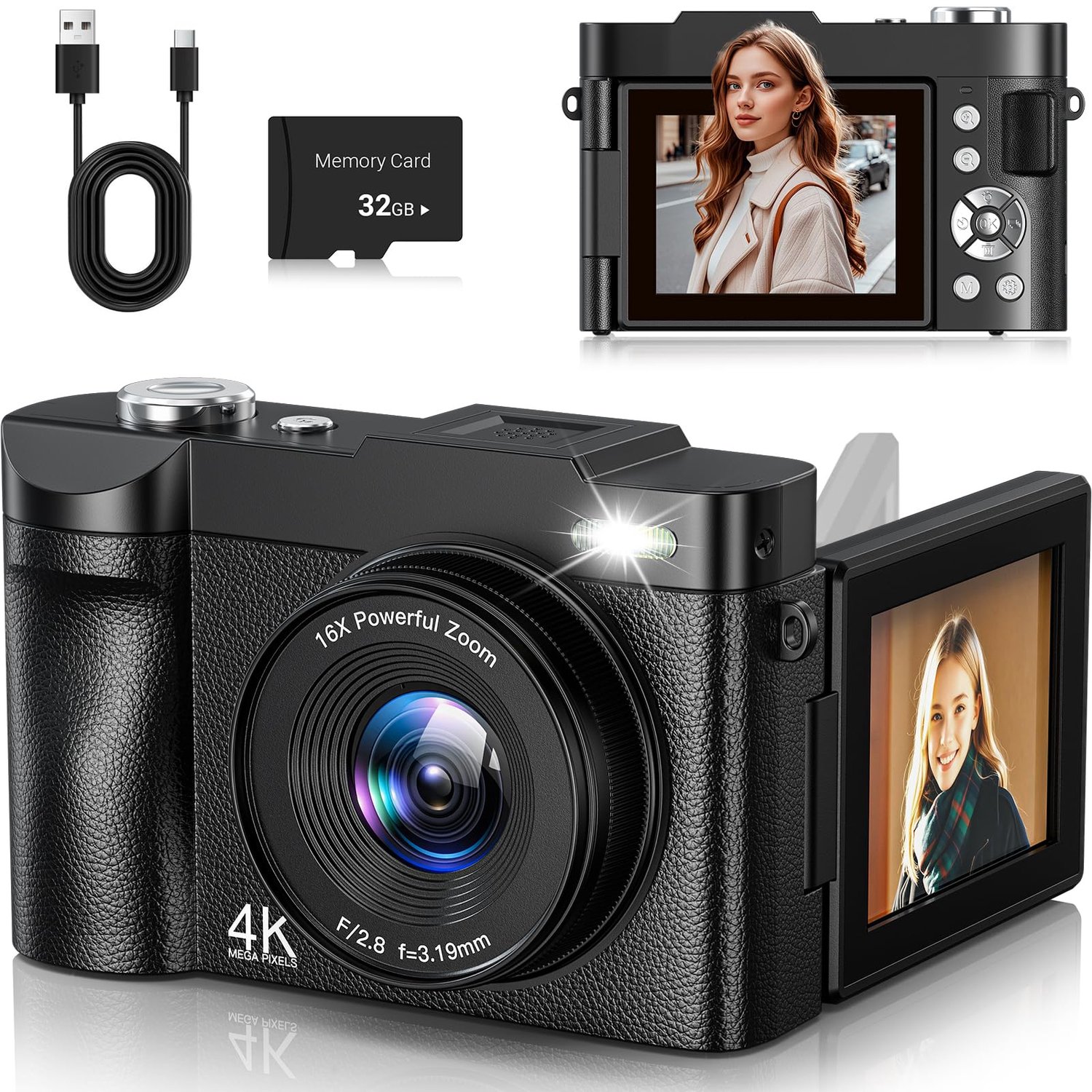 Compacte Digitale Camera met 4K en 50MP Resolutie