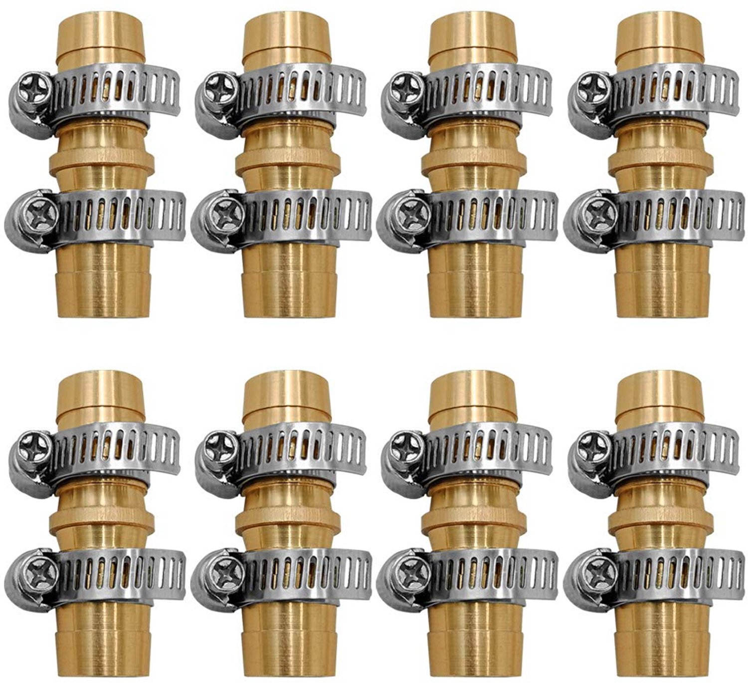 6 Sets Messing Tuinslang Reparatieset - Slangconnector met Klemmen