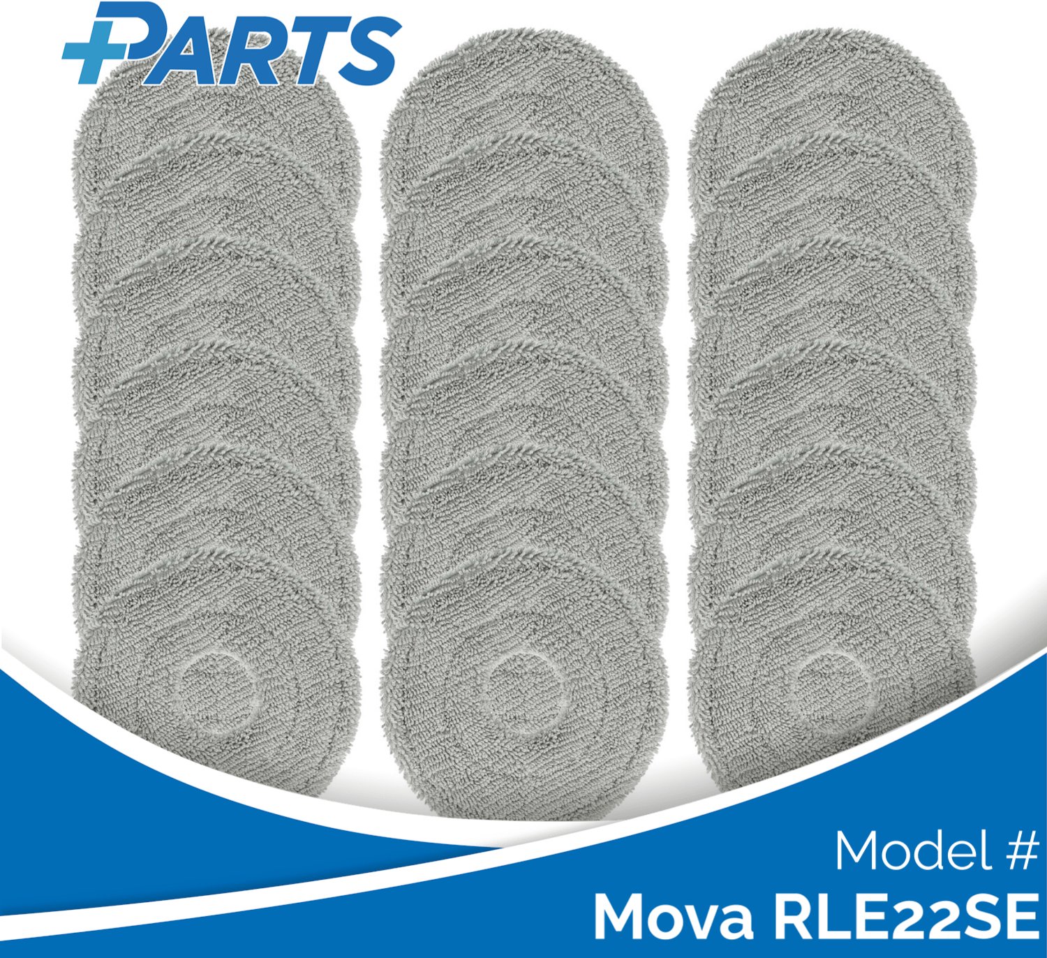 Plus.Parts Mova RLE22SE Dweilpads (18 Stuks, Plus.Parts® alternatief voor RMP8) Overig