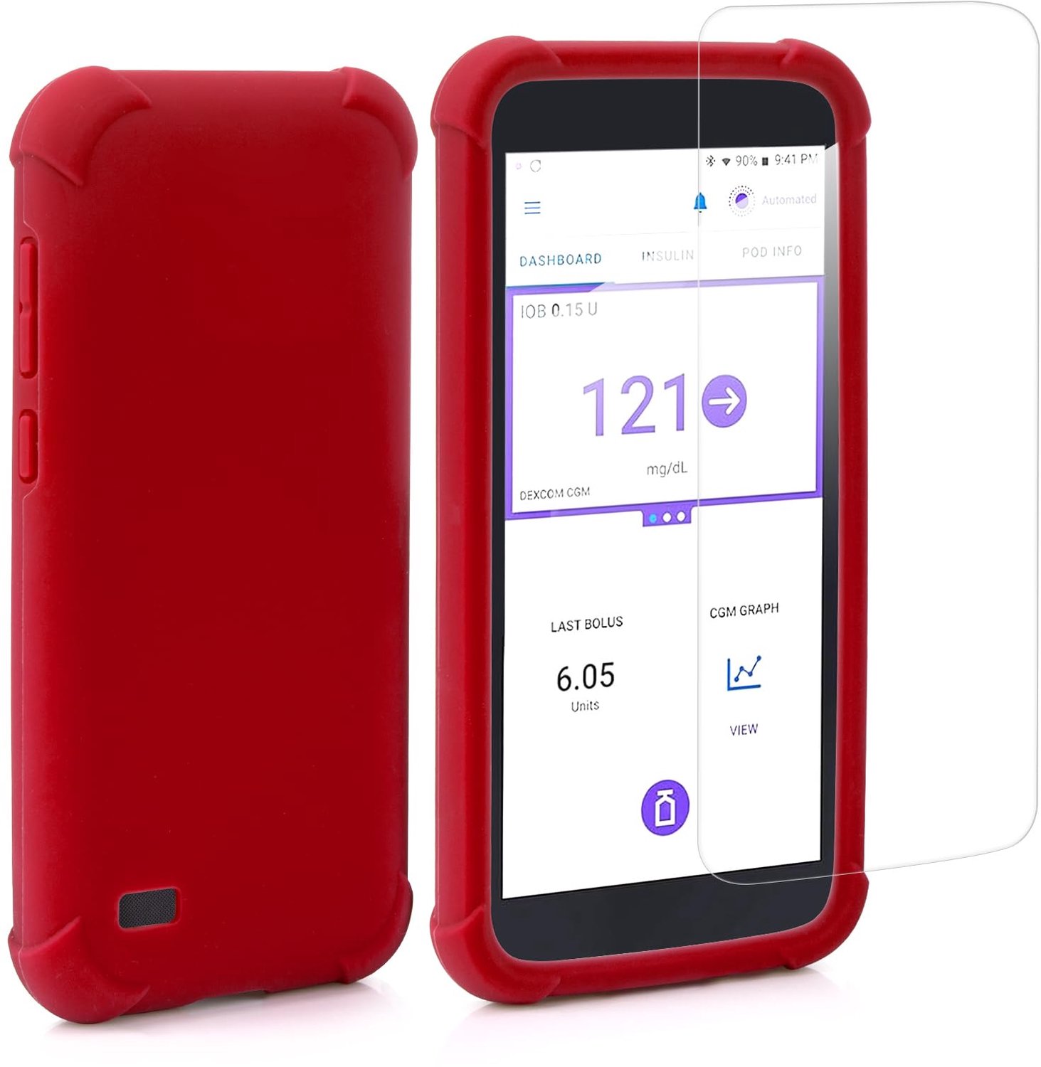 Shockproof Silicone Hoes voor Omnipod 5 Ontvanger