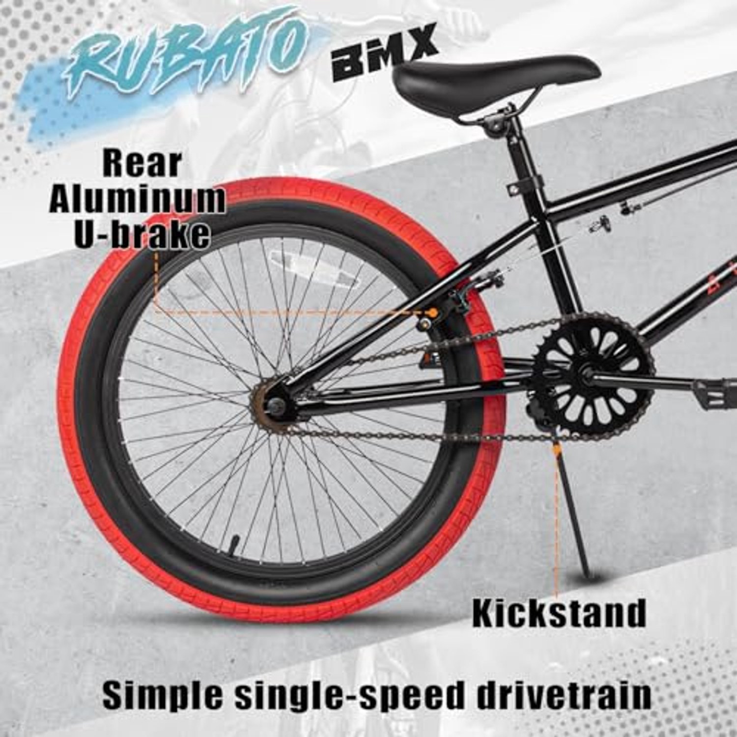 BMX Fiets voor Beginners en Kinderen, 18 Inch