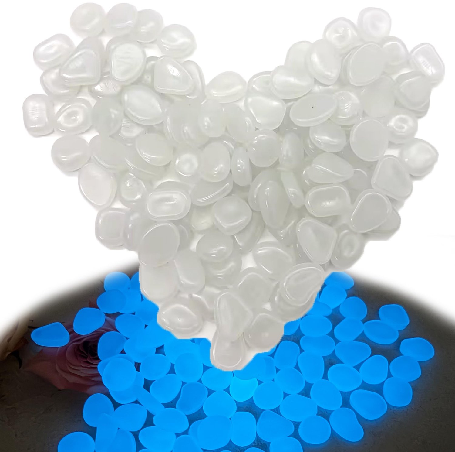 100 Stuks Lichtgevende Kiezelstenen voor Decoratie