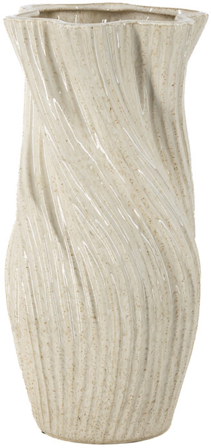 Aardewerk vaas Nira M beige