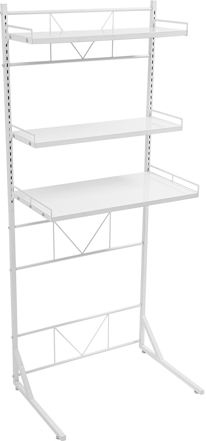 Multifunctioneel Wasmachinerek met 3 Etages - Wit - 68 x 46,5 x 161,5 cm