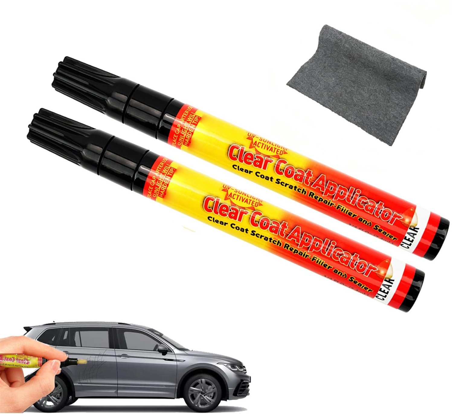 Krasverwijderaar en Reparatiestift voor Auto, 2 Stuks