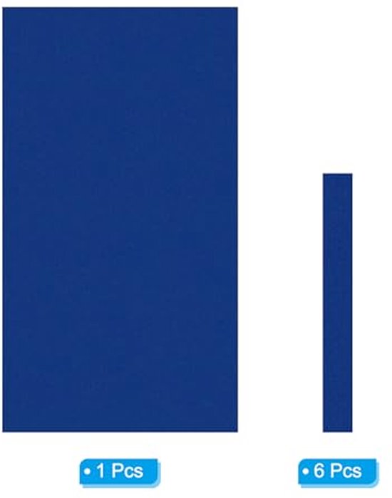 Professionele Biljartdoek 2.1m met 6 Strips in Blauw — afbeelding 2