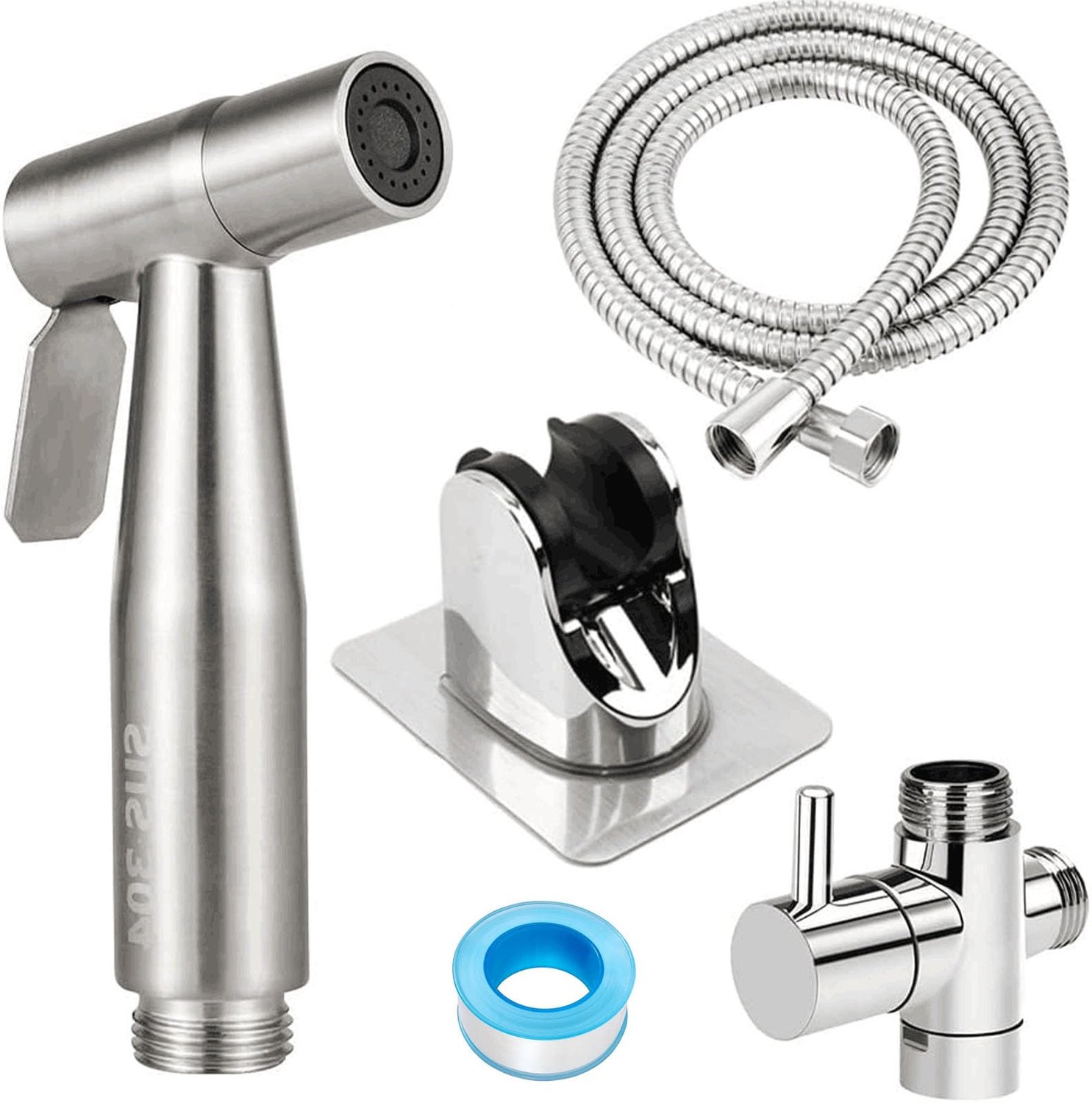Handbidet Sprayer Set met T-Klep en Slang