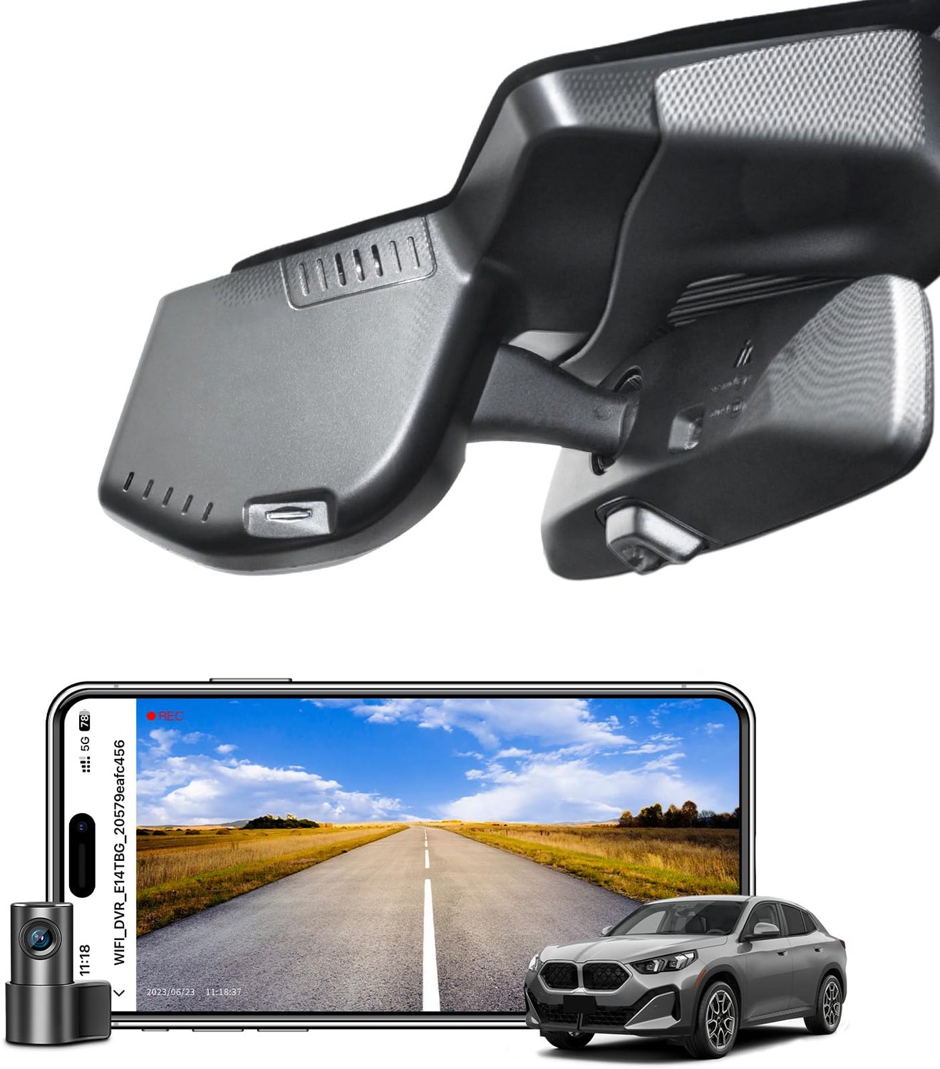Dashcam 4K met WiFi en 128GB Geheugenkaart voor BMW X2