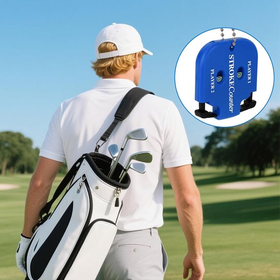 Golf Slagentellers - Scoreteller Klikker - Golf Training - Dubbele Speler Teller - 2 Stuks - Blauw van GOLF — afbeelding 3
