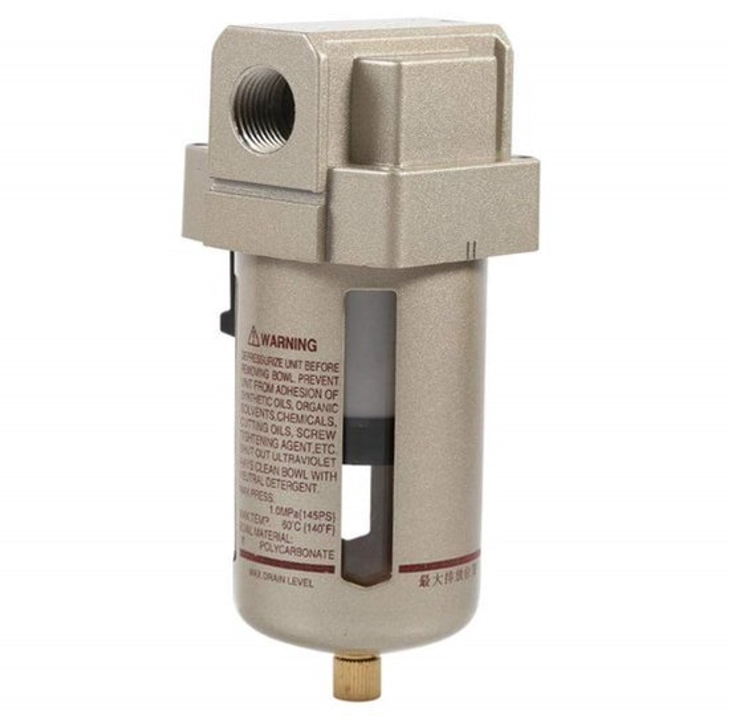 Luchtfilter Compressor, Duurzaam 1/2 ''Aluminiumlegering Luchtlijn Filter Compressor 1.0MPa 4000L/Min Water Vochtval Separator Regulator Accessoires voor Waterverwijdering