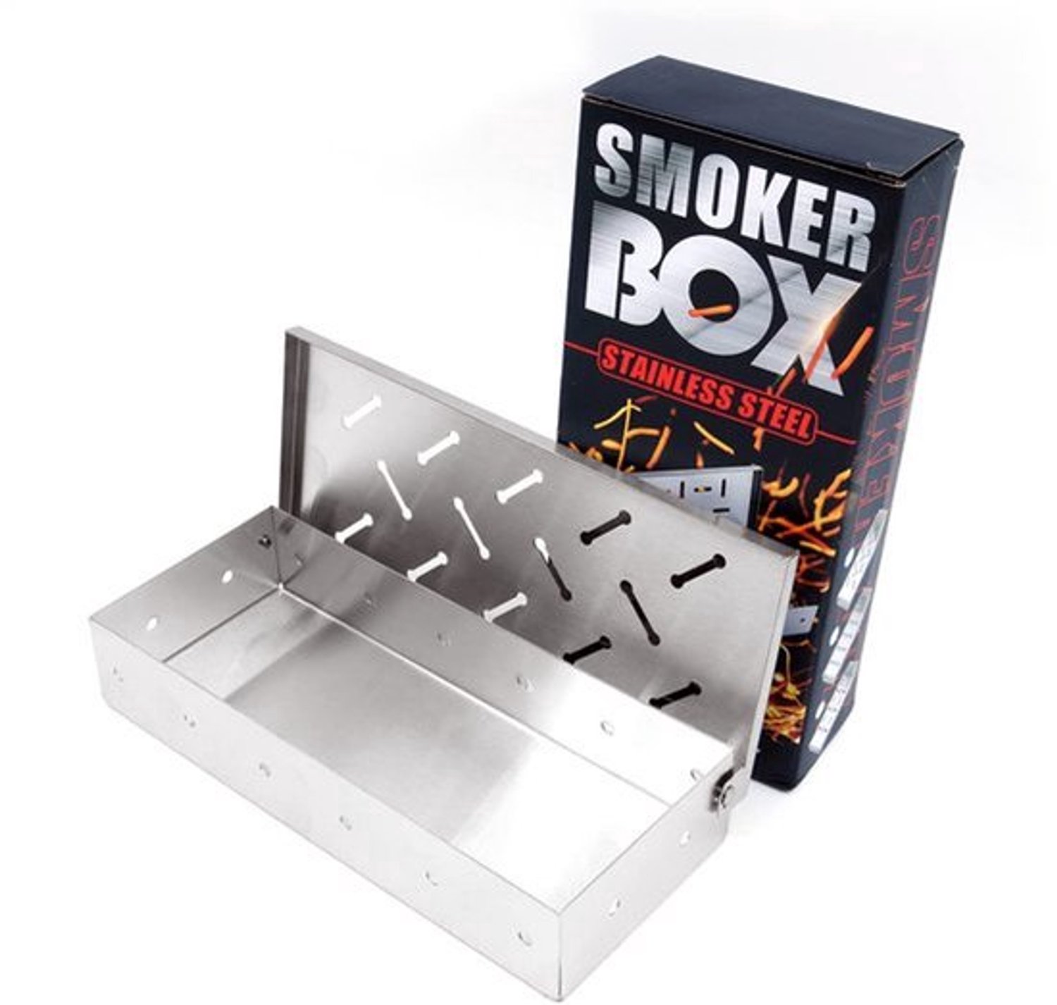 Smoker Box, Roestvrij Staal Rookdoos, Rookgenerator, Vlees en Vis Roker, voor Indoor Outdoor Houtskool Grill Grill Vlees