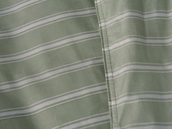 Zohome Dekbedovertrek Righe di Percalle - Deken - Dekbed - Groen - 100% Katoen-Perkal - Strepen - 240x220 + 2 slopen 60/70 cm van Merkloos — afbeelding 2