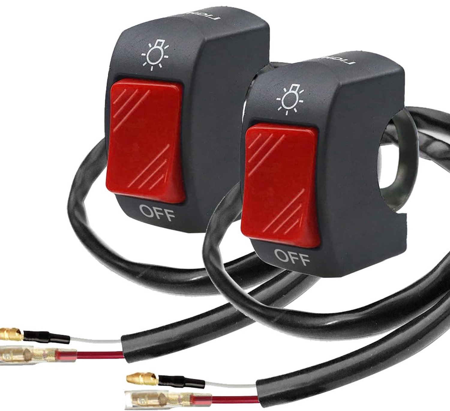 Motorfiets Stuurschakelaar - 2 Stuks - Multifunctioneel - Rood - Drukknop - Geschikt voor U5 U7 U2 Motorfietsen - 7/8 Inch 22mm