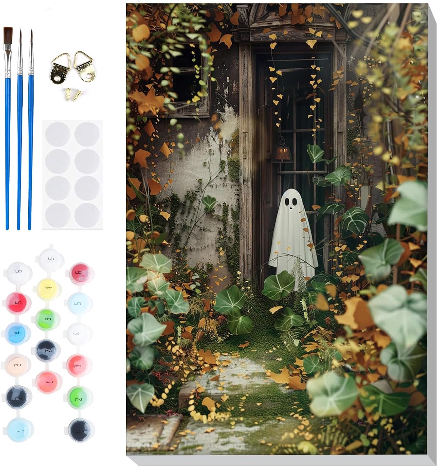 Schilderen op nummer 30 x 40 cm - Halloween - doe-het-zelf set voor volwassenen - inclusief kwasten en acrylverf - ServiceTopper