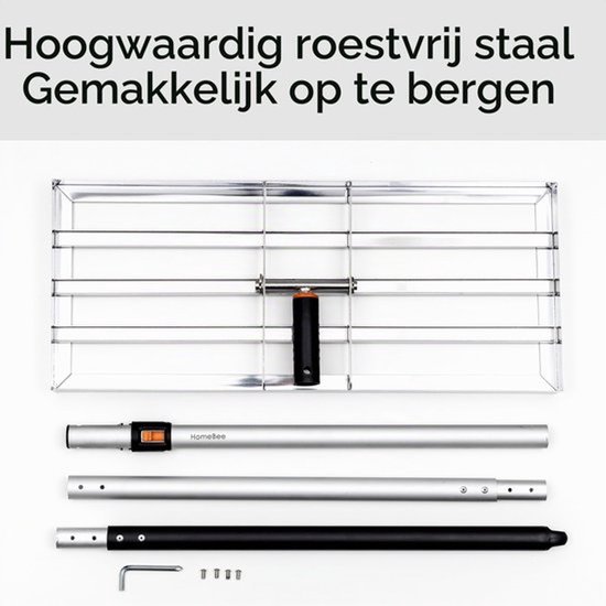 Gazon Hark (60 x 25 cm), Handige Gazon Hark [voor een rijkgroen gazon] – Incl. 2 meter steel – Niveleerhark voor gazonverzorging – Brede gazonhark voor het zanden — afbeelding 4
