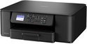 Zwarte Brother-printer, schuin vooraanzicht met zichtbaar modelnummer DCP-J1310W op de behuizing.
