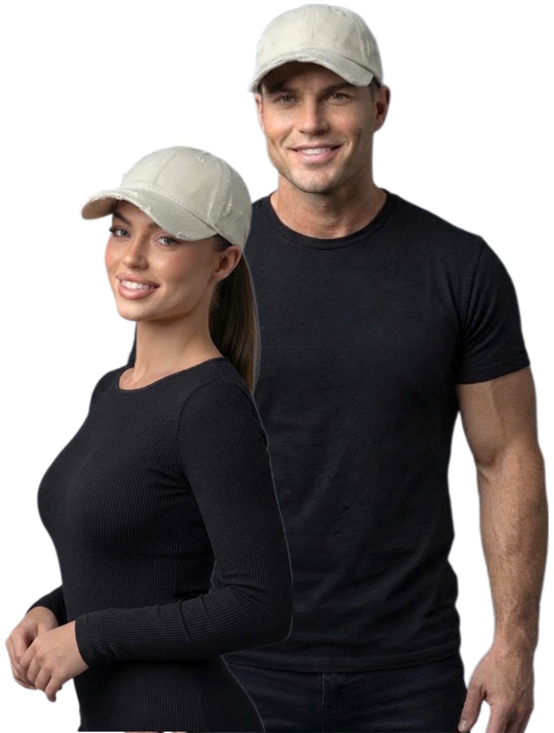 Michelle-Jeans cap -Baseball Cap-Vintage-100% katoen-verstelbare schuifsluiting-Beige-Unisex-50cm>61cm