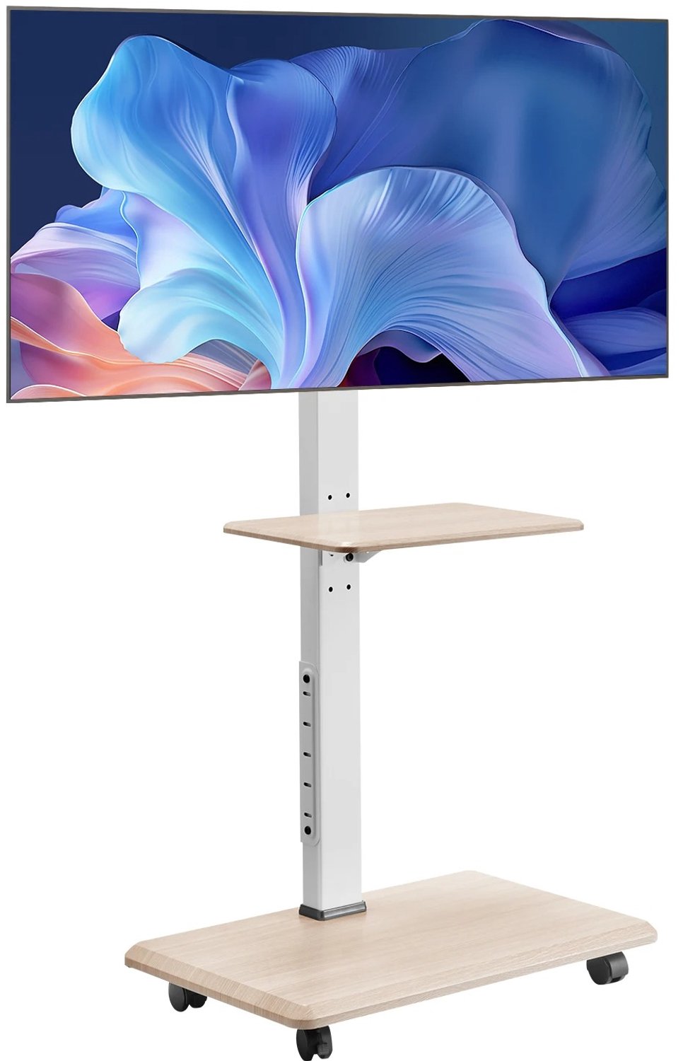 Atlasyx tv meubel - Tv beugel - Tv standaard - Verrijdbare tv standaard - Hoogteverstelbaar - Draaibaar ±25° - 88 lbs - 32–70 inch
