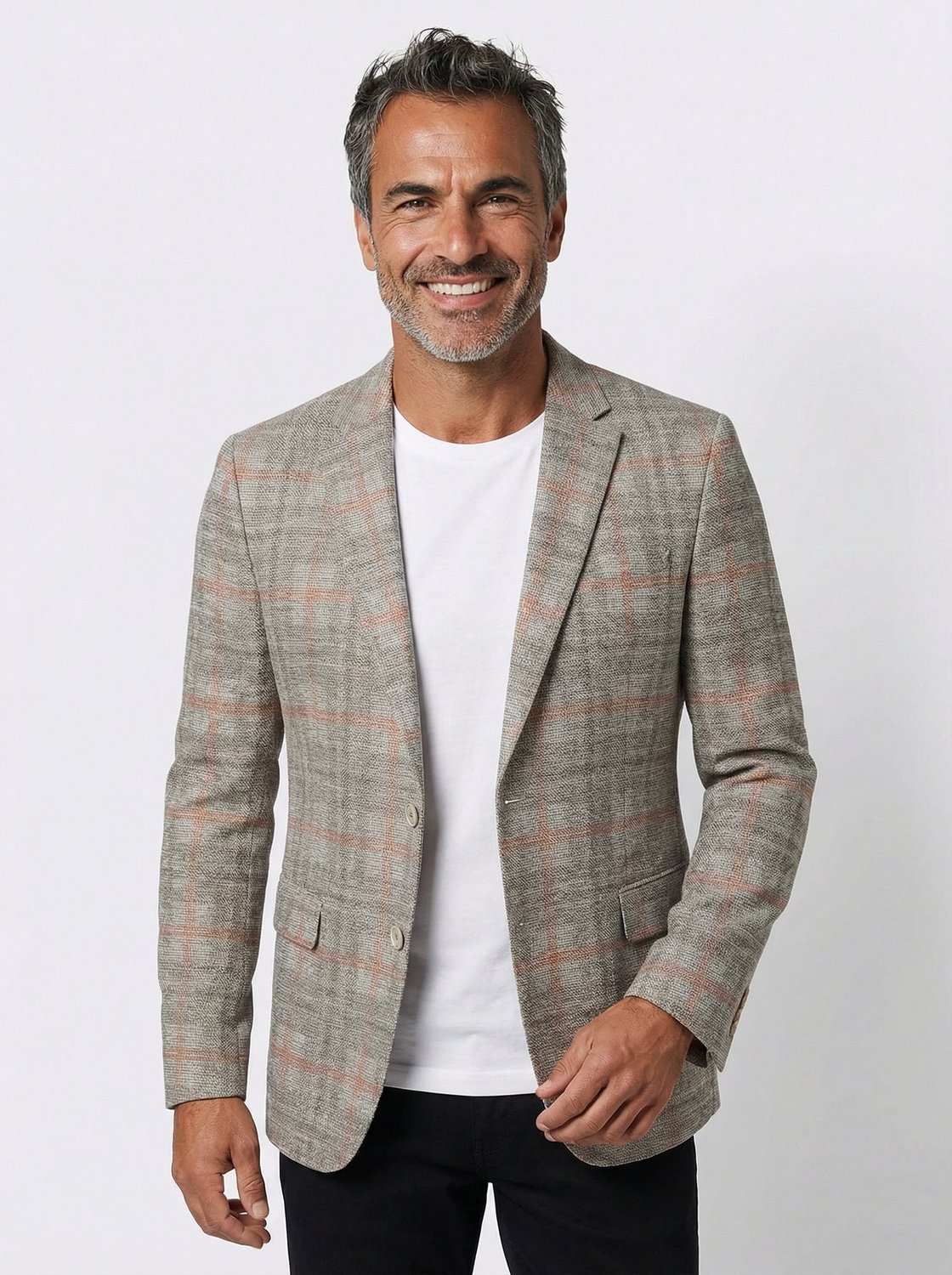 Colbert Geruit Light Grey Rust - Mister Steven - De Heerenkamer Utrecht