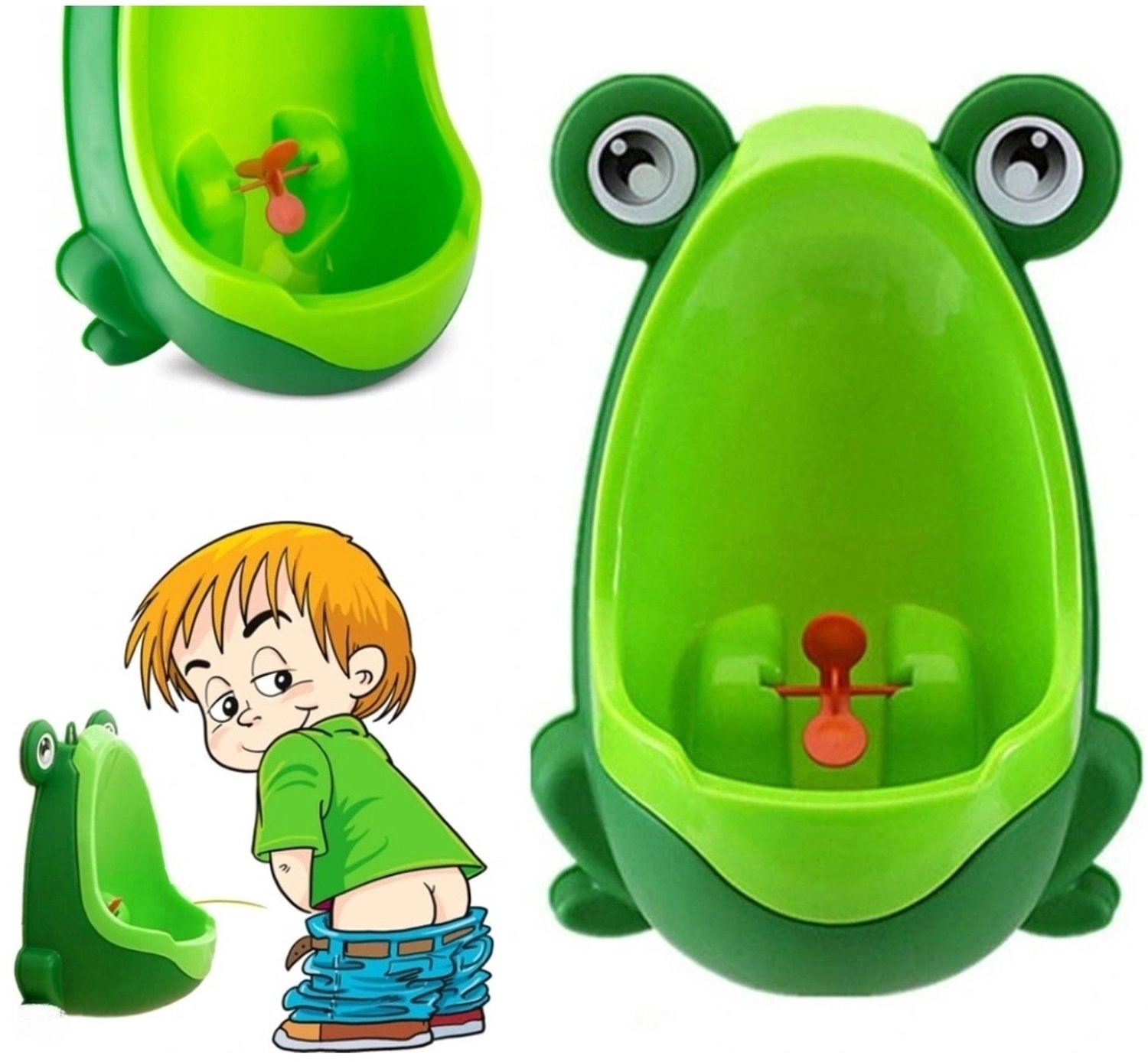 Ilso Urinoir voor kinderen - Plaspot - Hangend toilet met zuignappen - Zindelijkheid potje - Kinderurinoir - Zindelijkheidstraining kind / peuter - Groen