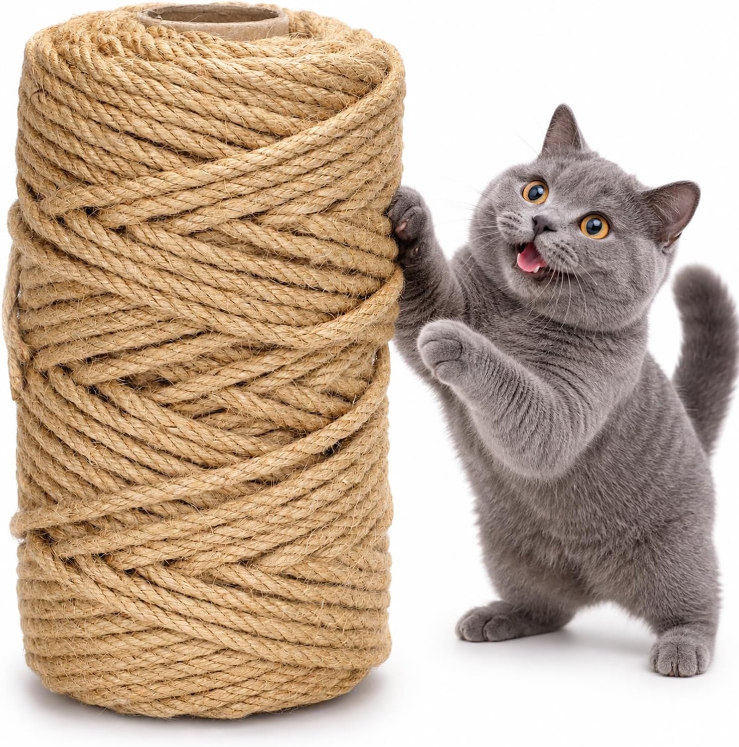 Sisaltouw 50 m (6 mm) - 100% puur jute - veilig voor huisdieren - ideaal voor krabbomen en knutselwerk - Homevero
