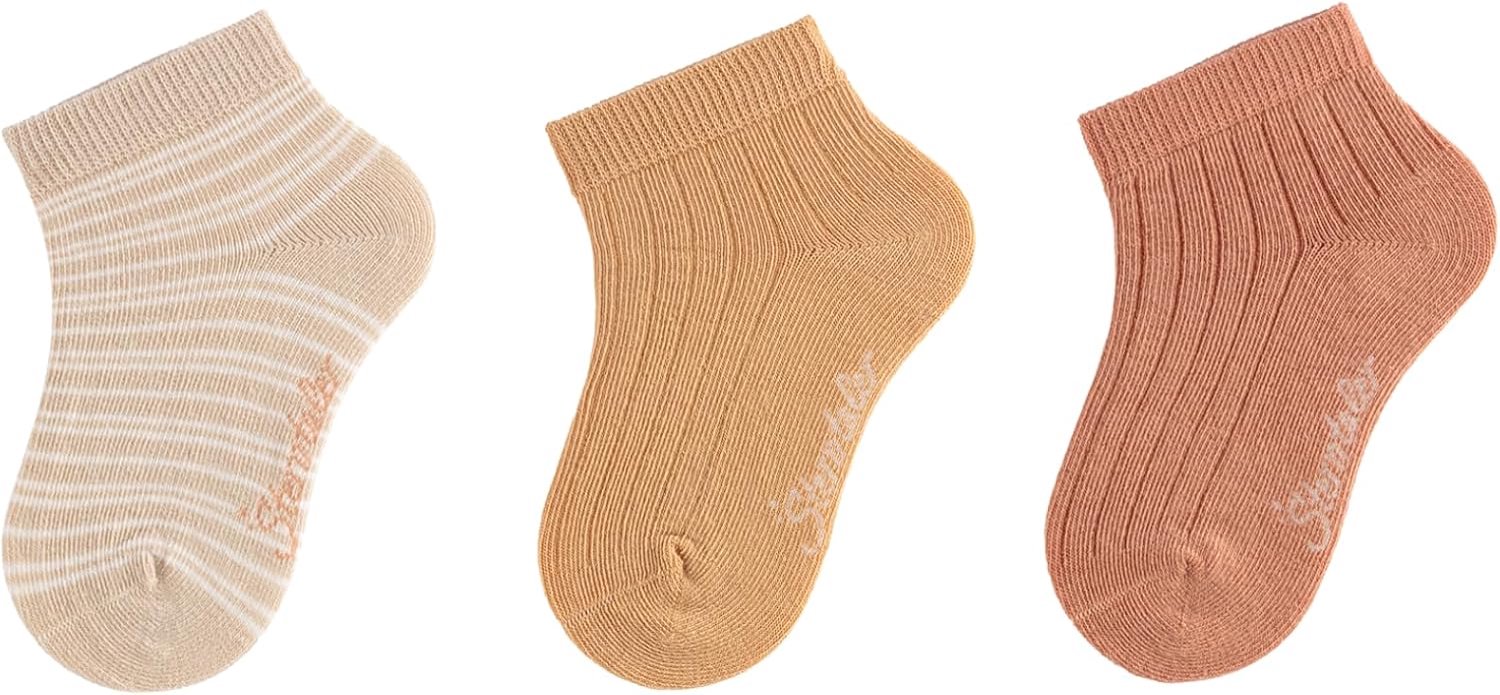 Merkloze Babysokken 3-Pack - Gestreept & Geribbeld