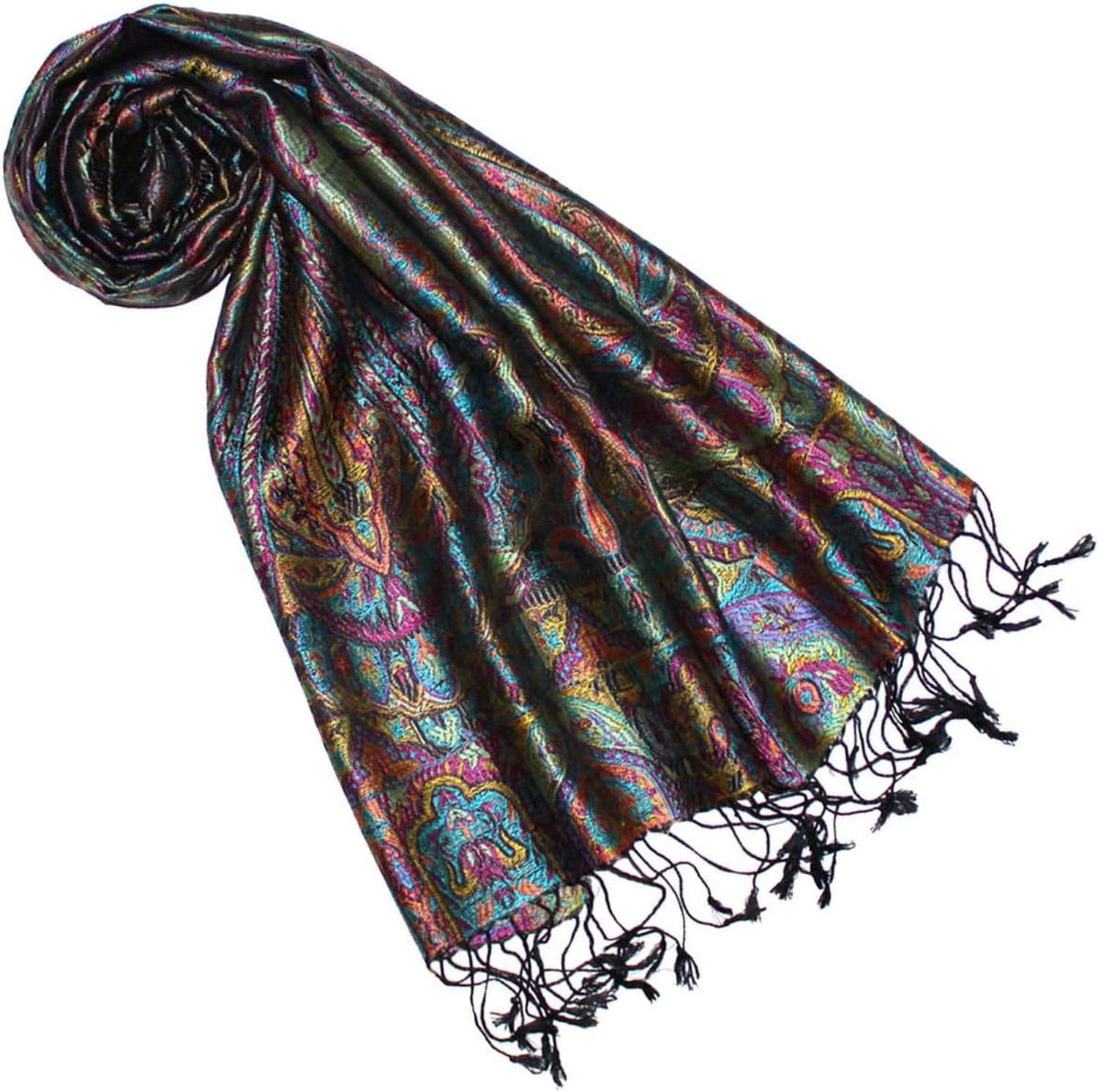 Lorenzo Cana Luxe Zijden Sjaal Dames - Elegant Paisley Patroon