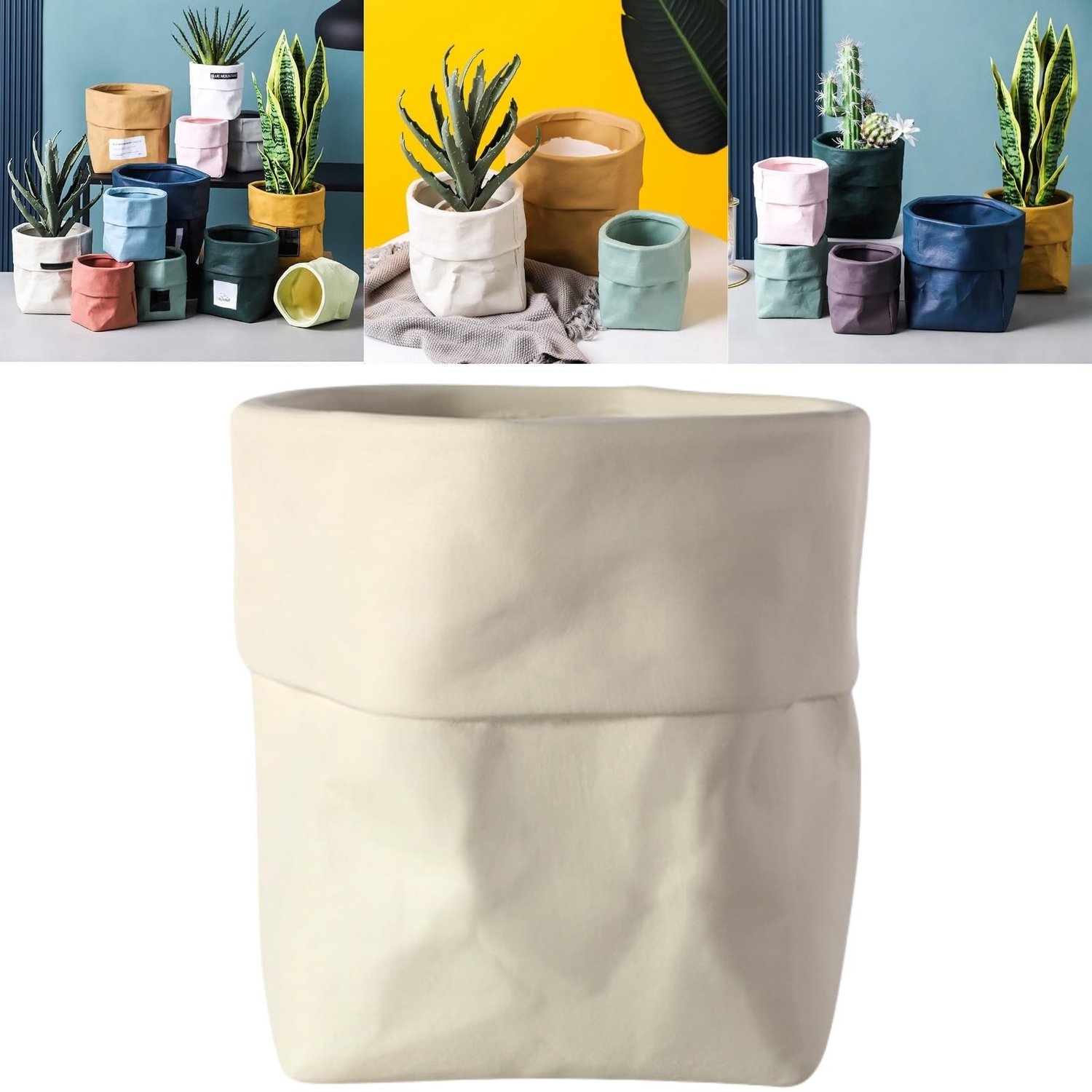 10 cm Keramische Plant Pot met Drainagegat en Onderzetter