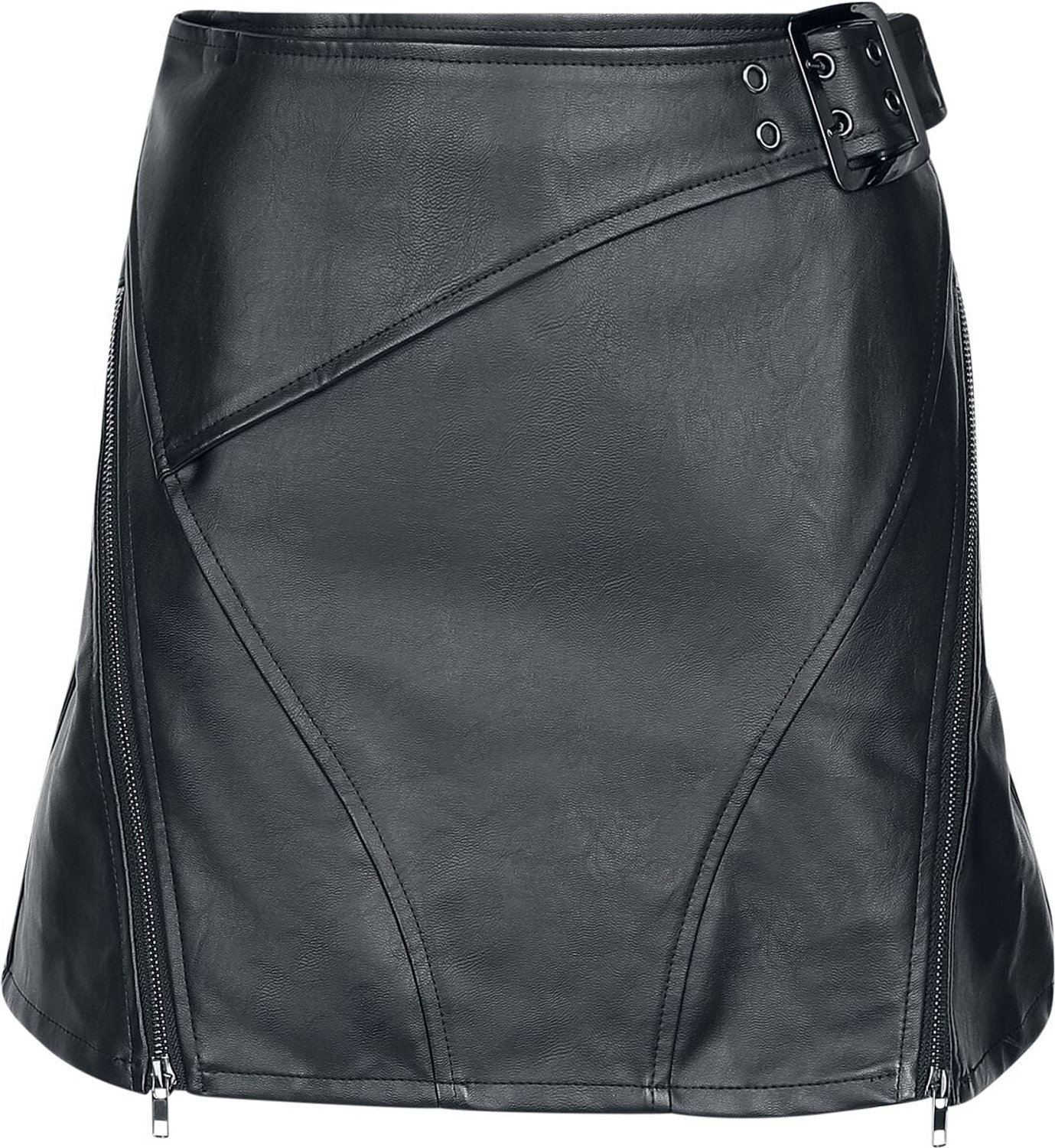 Punk Rave Punk Mini Skirt Dames Minirok - zwart - XS