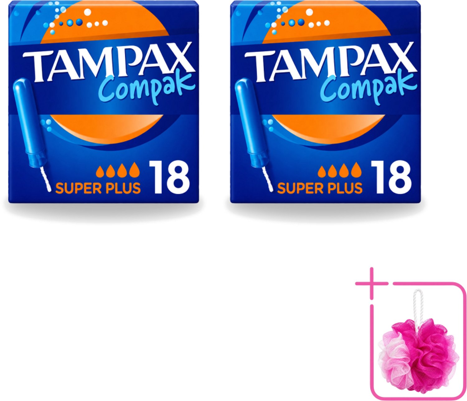2 x Tampax Compak – Tampons – Super Plus - Bulkverpakking - Tampons - Douchemop - Menstruatie