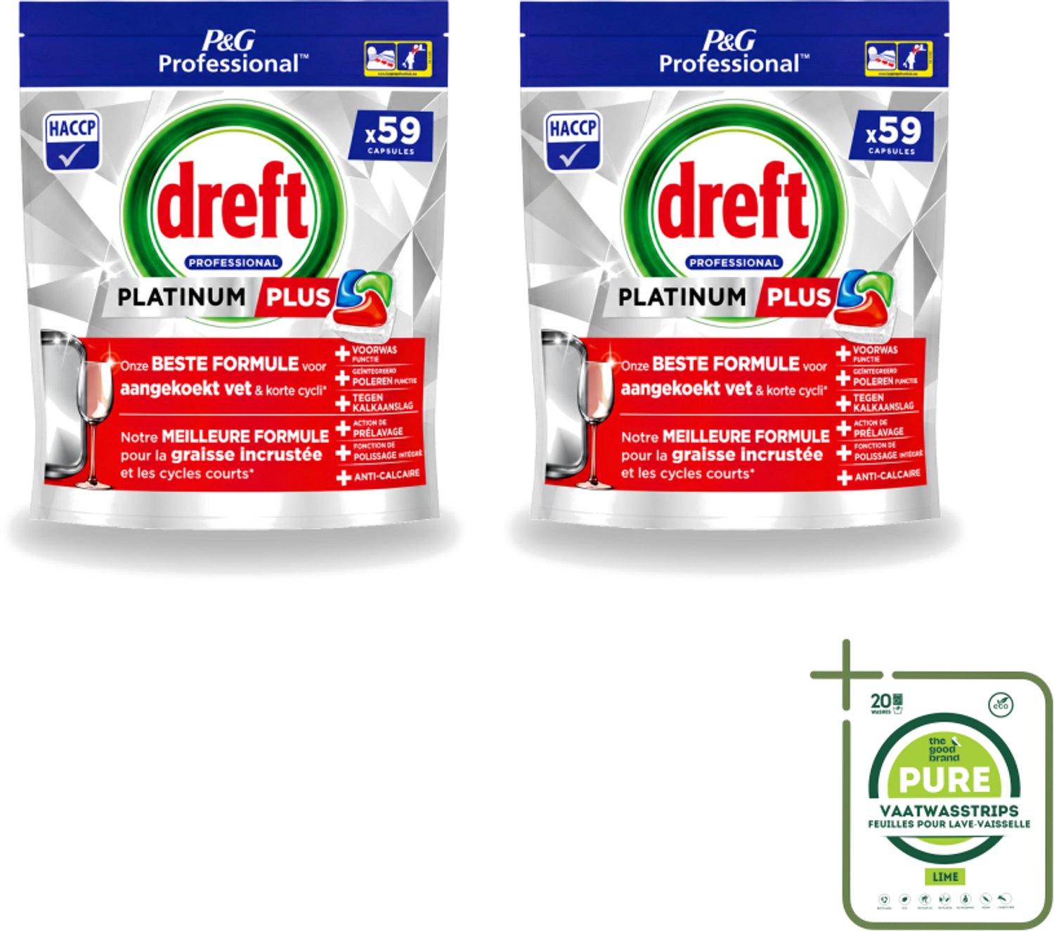 2 x Dreft – Vaatwastabletten – Platinum+ Regular – 59 Tabletten - Grootverpakking - Handafwasmiddel - Handafwas - Afwasmiddel - Handafwas Product - Afwas In Keuken