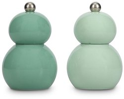 Ona Peper- en zoutmolen H12cm groen Betty - Set van 2