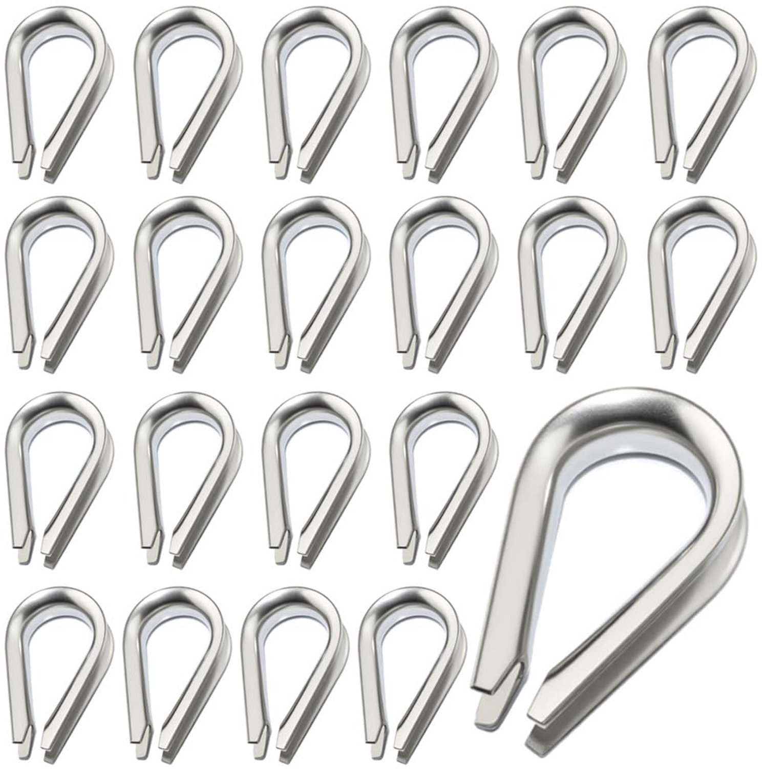 M8 draadkabelkousen 8 mm - roestvrij staal 304 - sterke fixatie - 20 stuks - Vemera