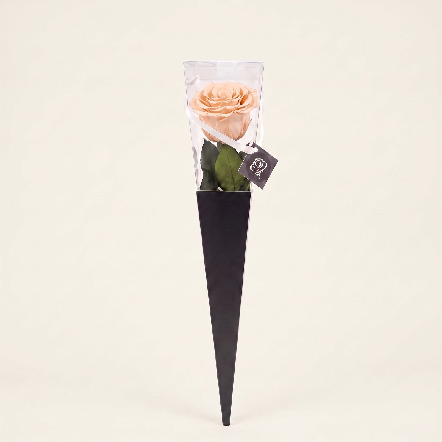 Charle Roses Icon - Echte houdbare roos met steel - 50 cm - Champagne Gold goud - in cadeauverpakking